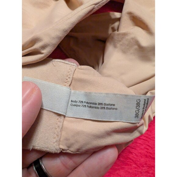 Reveal Fituitive Plunge Bra 38G Nude Beige Unlined Underwire Full Coverage - Picture 7 of 8